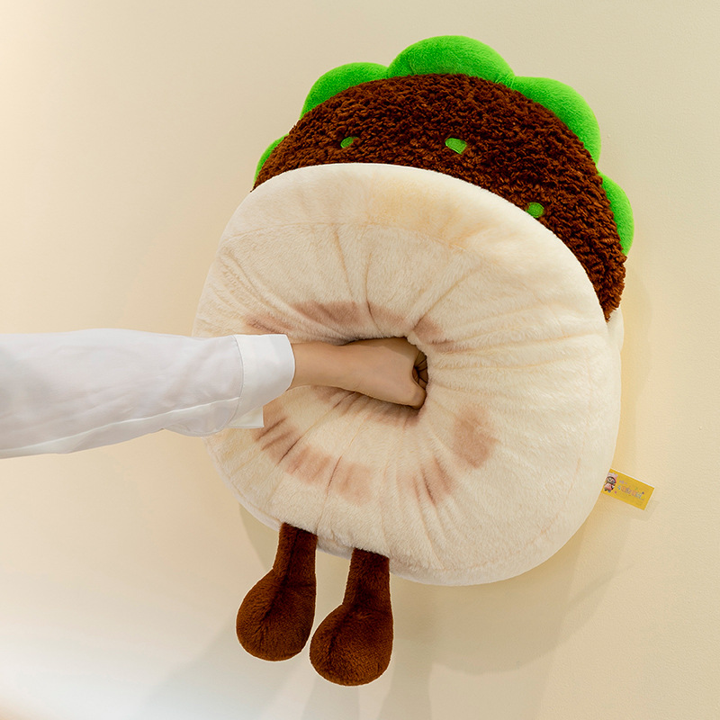 A creative new plush toy for meat sandwiches, a fun and cute meat sandwich doll pillow, is a perfect birthday gift for girls Application Scenario