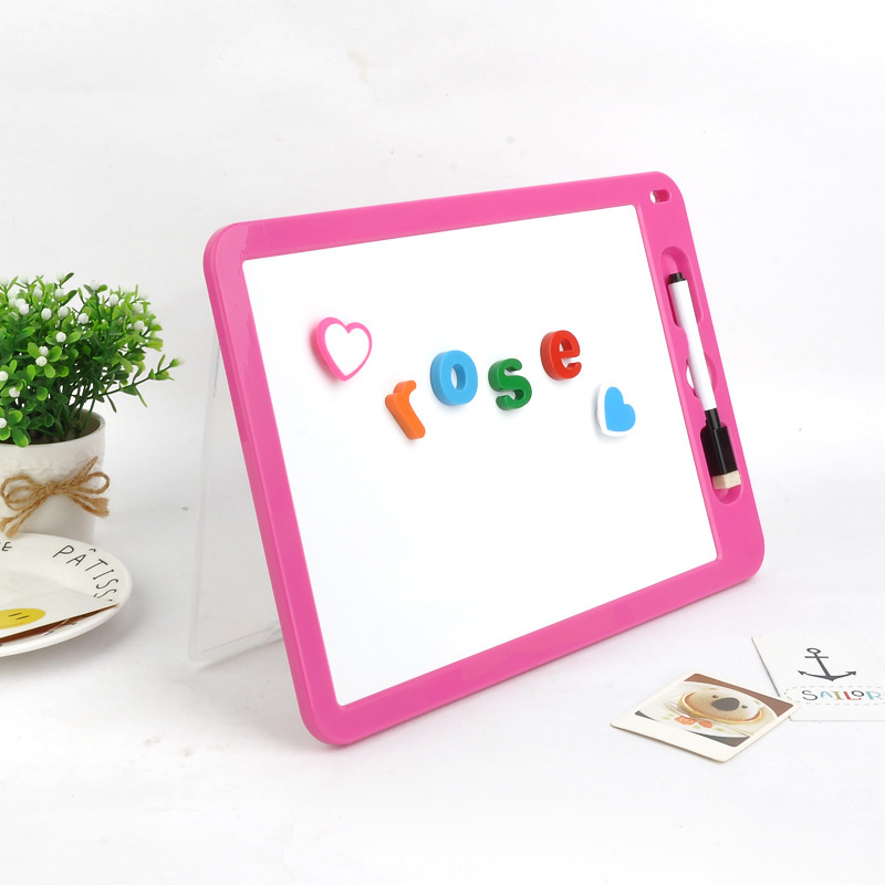 磁性多功能画写板白板配挂绳白板笔玩具便携式益智ABS外框批发