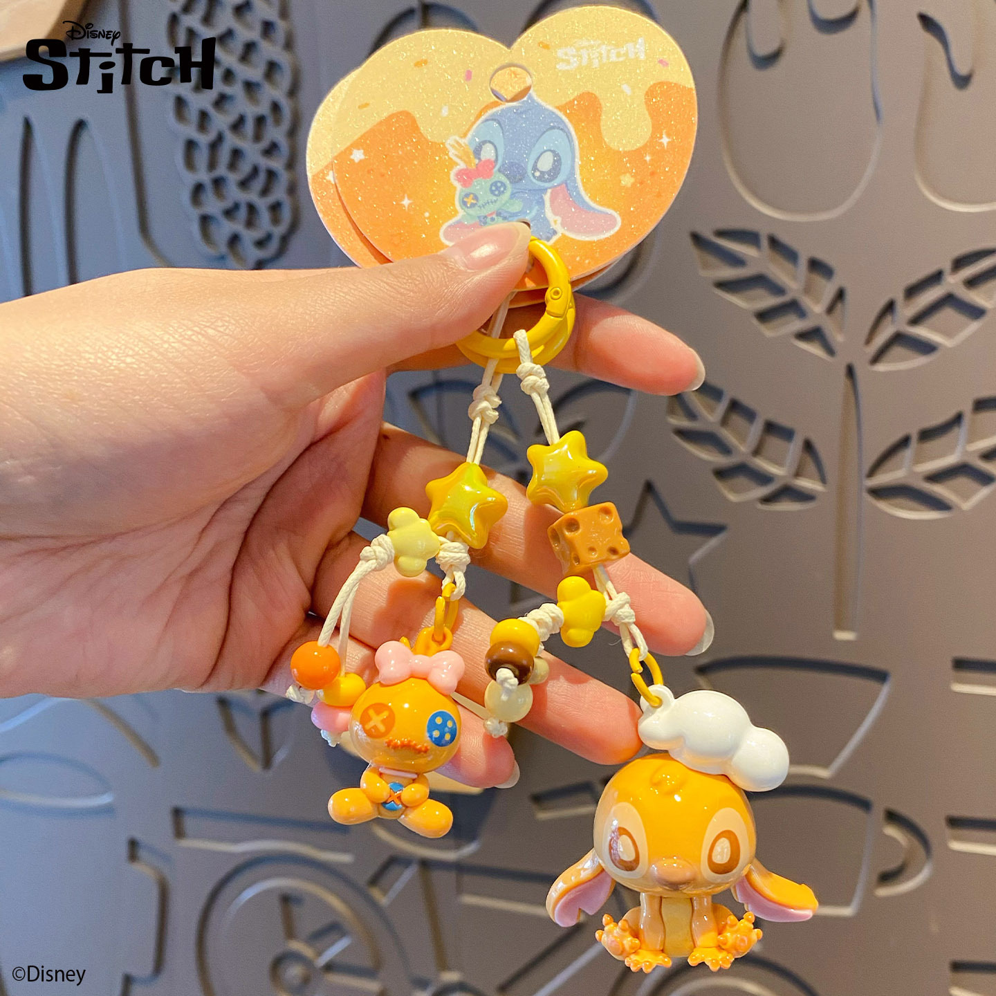 Official Stitch Bakery series keychains, cute cartoon dolls, mobile phone chains, pendants, bags, braided ropes and pendants details Picture