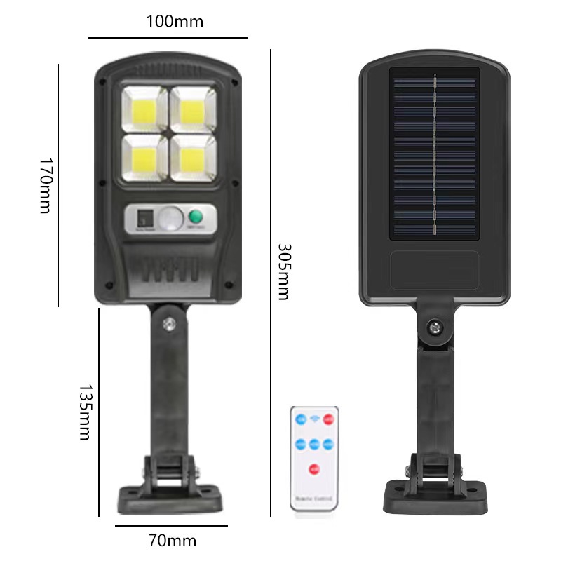 Luz solar del sensor COB con control remoto luz solar impermeable luz de villa luz exterior del patio luz de calle details Picture