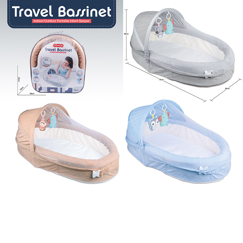 现代多功能便携式分隔床宝宝婴儿床可折叠外出旅行蚊帐安抚床细节图