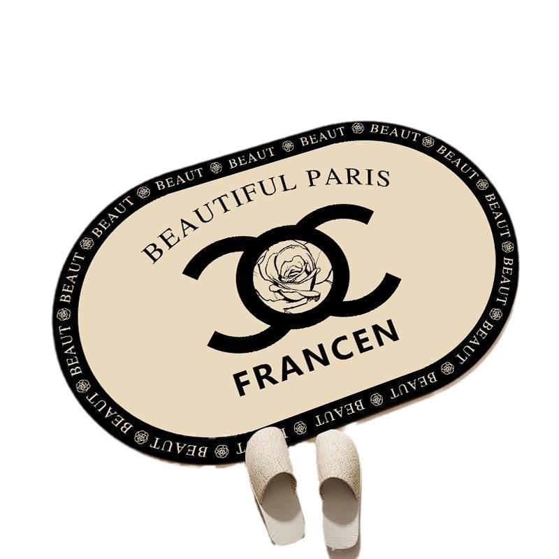 浴室吸水地垫卫生间门口硅藻泥门垫洗手间厕所防滑脚垫子卫浴地毯白底实物图