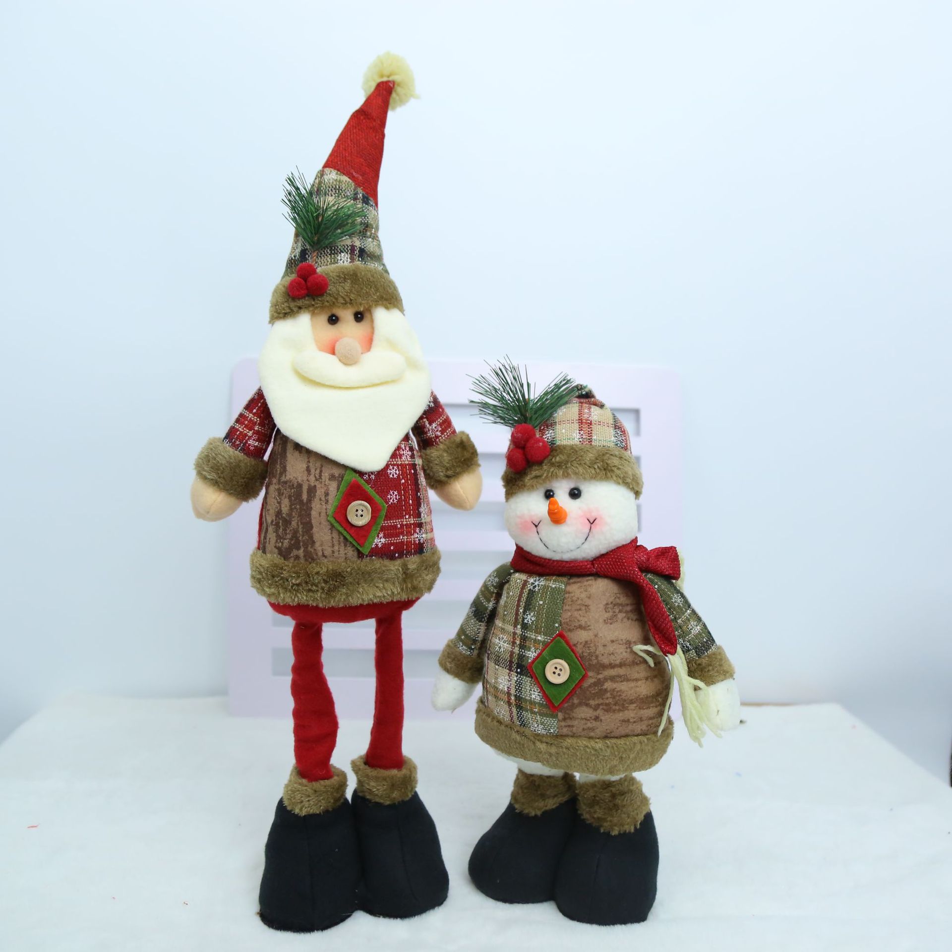 Nuevo estilo retro nieve tartan paño retráctil navidad chimenea picoteo super fábrica crossover homogenic en stock Specification image