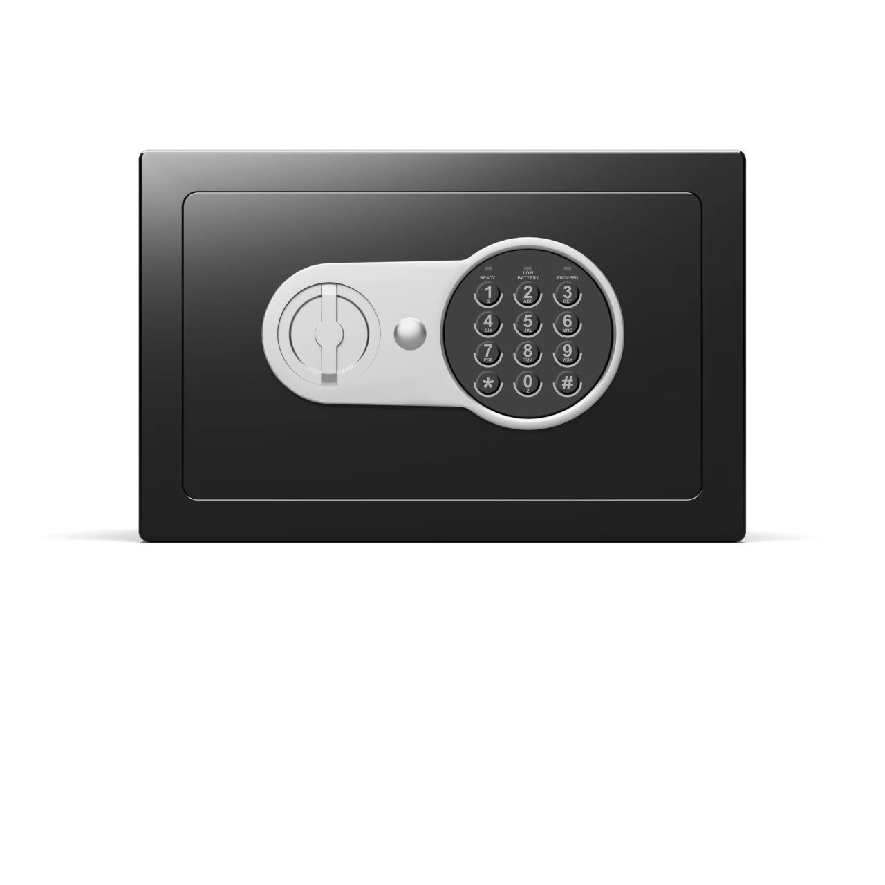 Thickened mini safe for export, 20cm high, all-steel household small safe, anti-theft wall-mounted safe for export Application Scenario