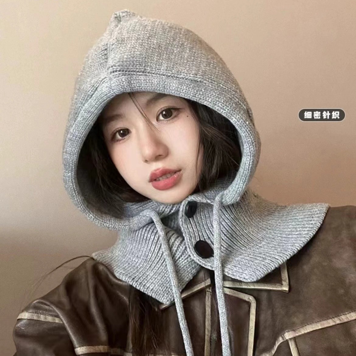 One-piece delivery of Korean Balakra hats, women's winter warm hats, scarves, couple styles, ear-protecting woolen knitted hats, wholesale from street stalls details Picture