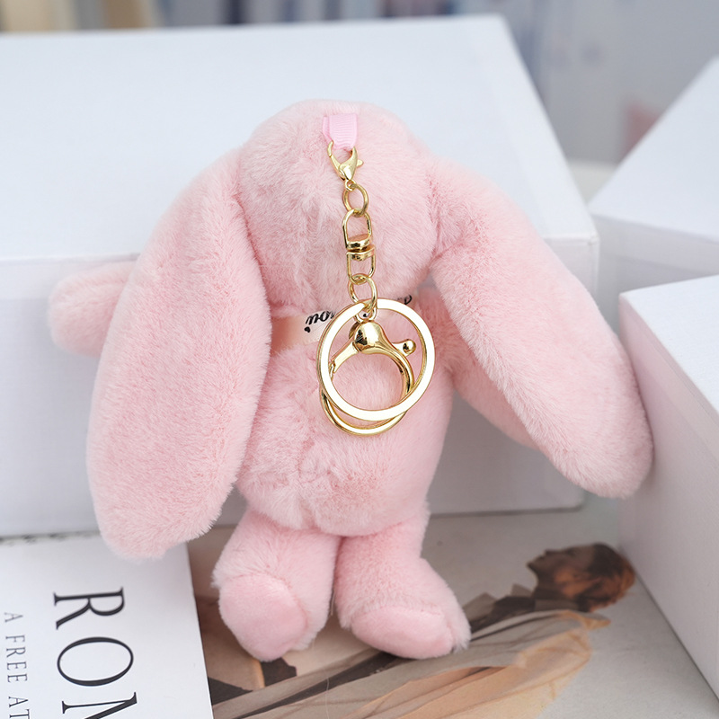 Wholesale of long-eared rabbit figurines, toy pendants, cute little dolls, keychains, plush claw machines, bags and backpacks Application Scenario