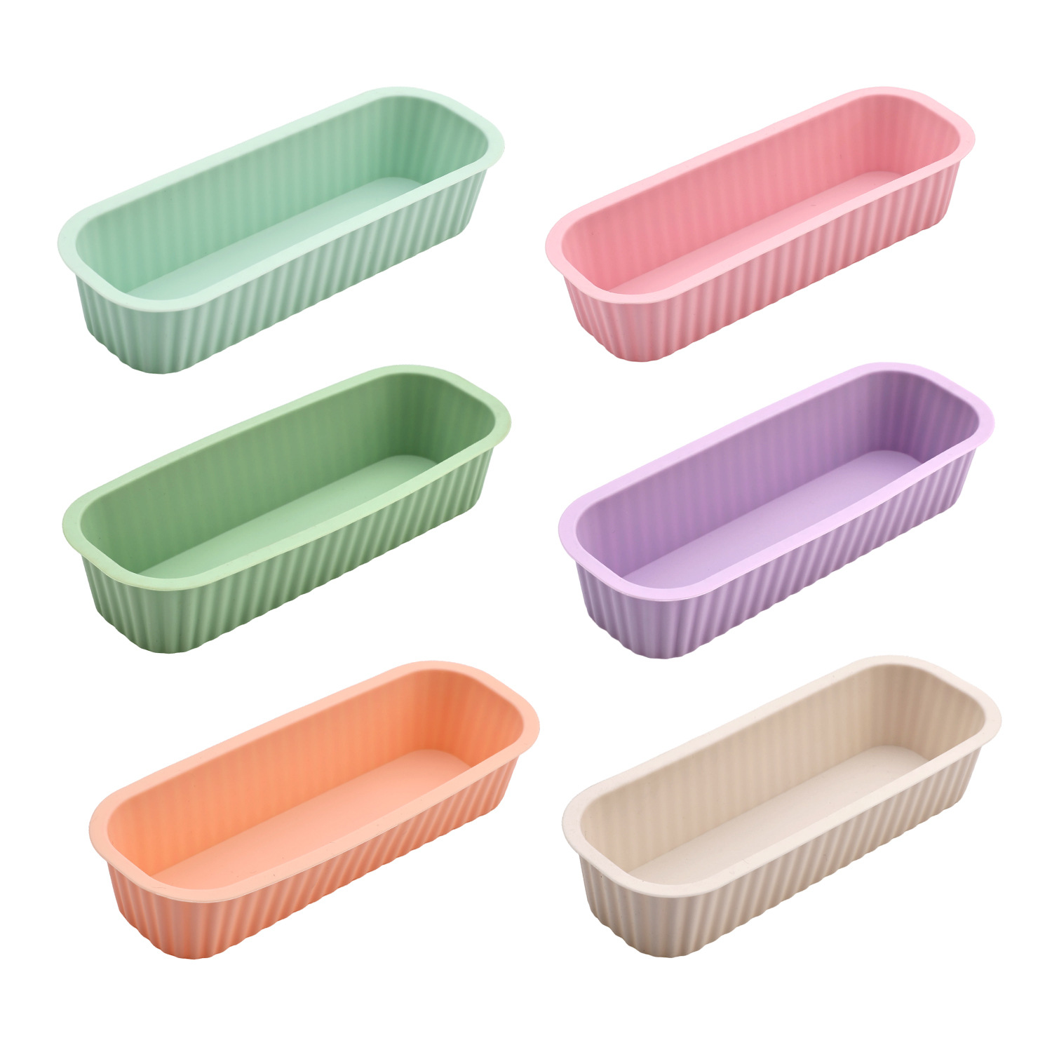 Cross-border rectangular silicone cake mold, kitchen baking, cheese and durian box, household air fryer silicone plate Item Picture