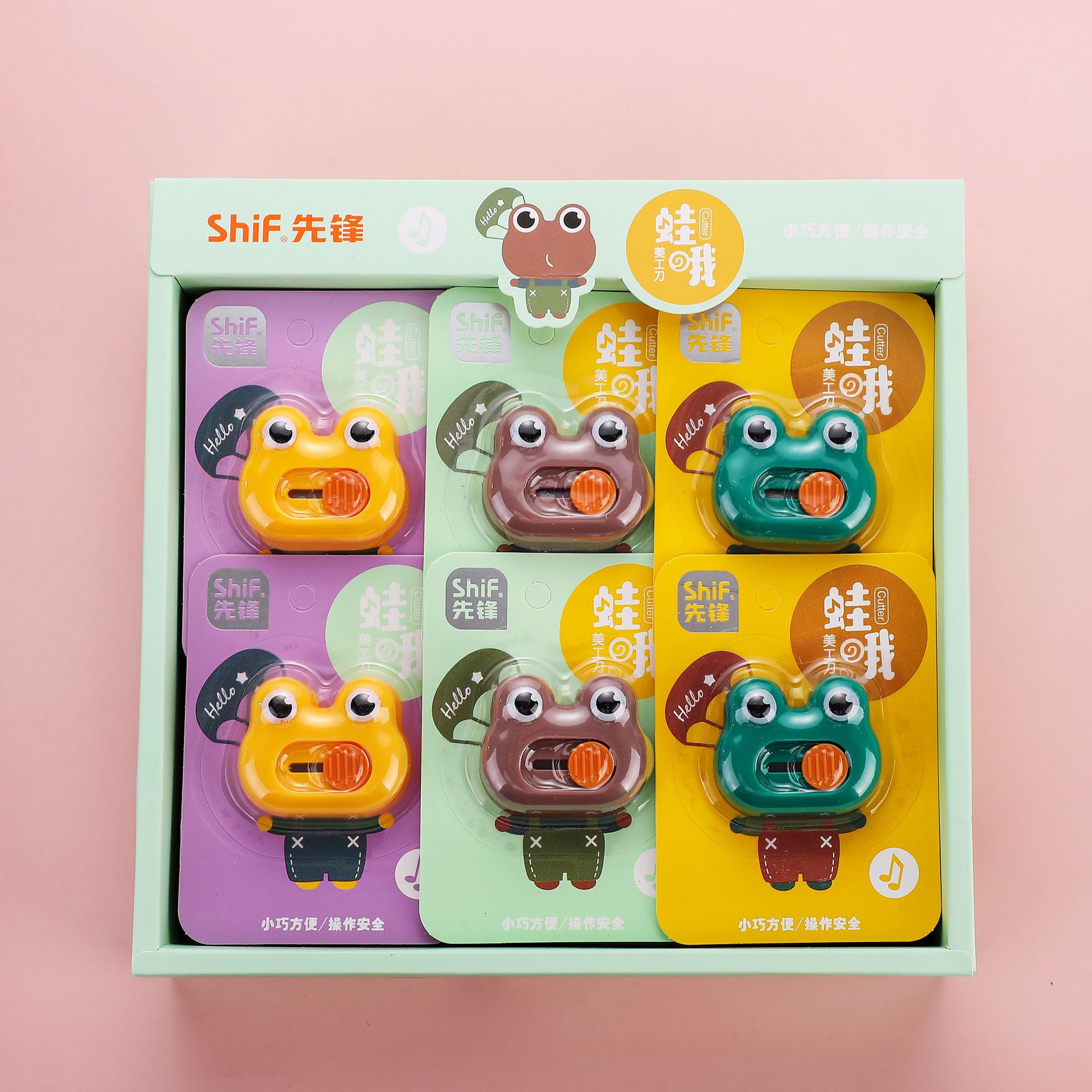 Pioneer 8147 Frog Cartoon Utility Knife, Express package Opening, Portable Art Handmade Paper Cutting Mini Utility knife Item Picture