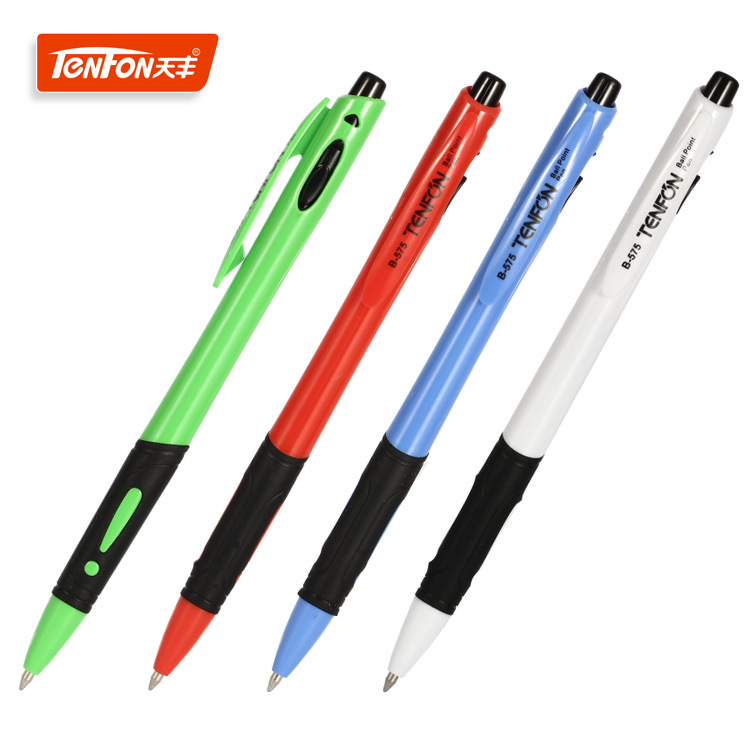 Exclamation mark ballpoint pen for export 575 simple side-jumping color bar ballpoint pen, office advertising promotion gift pen full figure