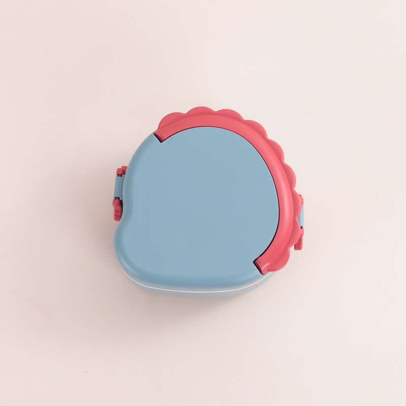 Plastic hand-held lunch box that can be put in the microwave, student-specific fruit box, cartoon dinosaur compartments, non-odor-mixing lunch box Item Picture