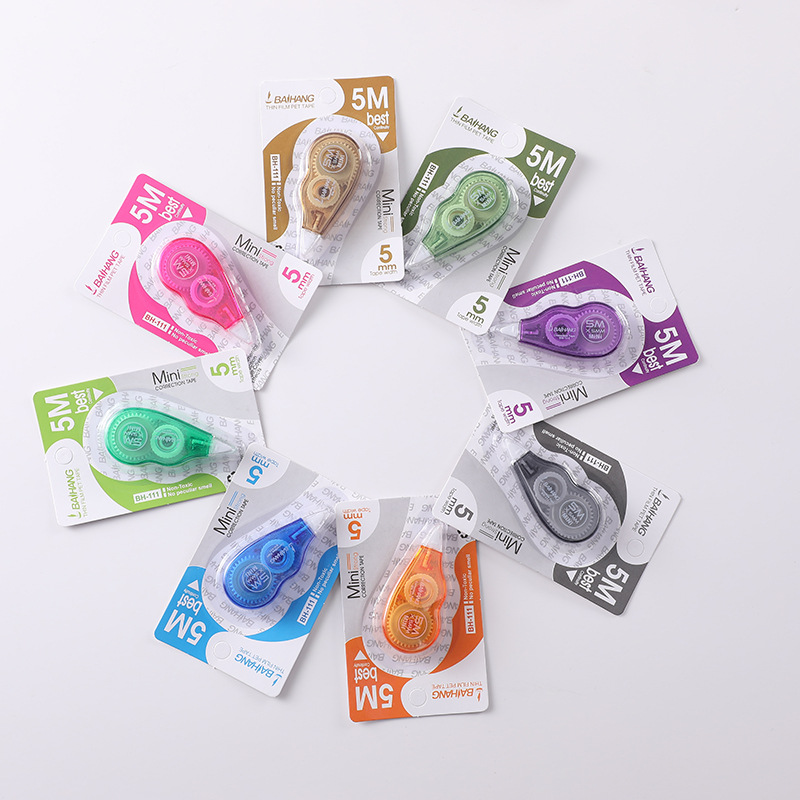 Wholesale of stationery correction tapes for primary and secondary school students, office and study supplies, and correction tapes. 5-meter correction tapes are directly supplied by the manufacturer details Picture