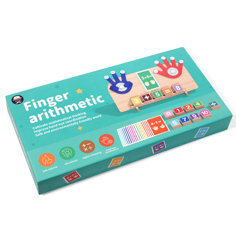 Children's finger arithmetic Montessori teaching AIDS, kindergarten number operation learning, addition and subtraction arithmetic intelligence toys Application Scenario