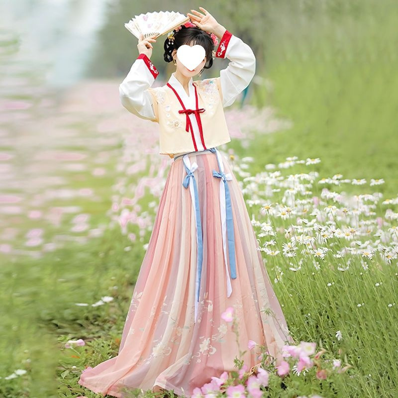 Leftover goods of long-sleeved Chinese-style Hanfu women's performance costumes made in the Ming Dynasty Application Scenario