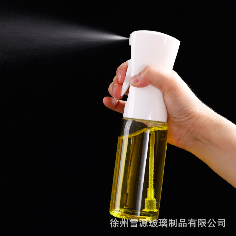 Glass oil spray bottle, transparent oil bottle without oil adhesion, 220ml press-type oil spray bottle, empty oil bottle, squeezing type Application Scenario