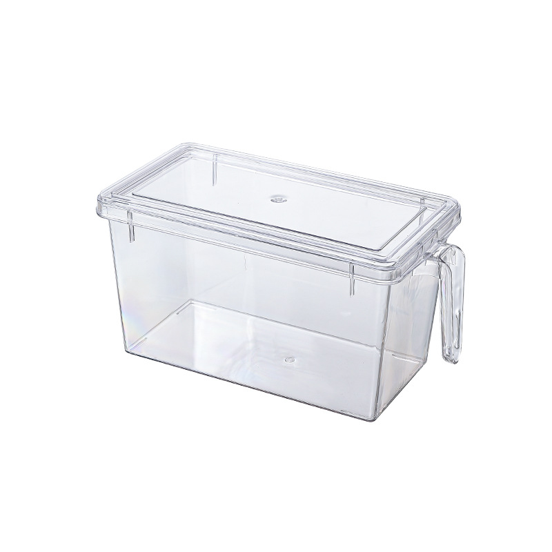 Refrigerator storage box with lid and handle, large-capacity fresh-keeping box for storing vegetables in the refrigerator, household kitchen organizing and storage box Item Picture