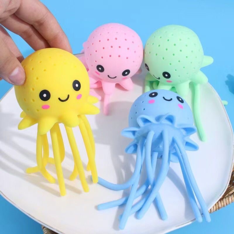 The children's Squeeze Fun water-absorbing octopus sponge TPR soft rubber new and unique stress-relieving toy is selling well across borders details Picture