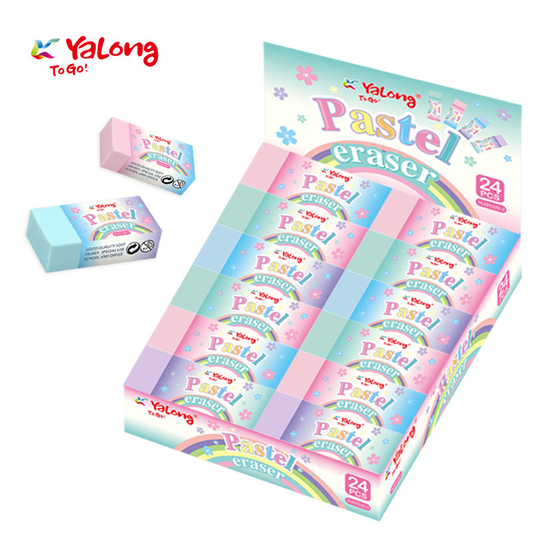 The popular cubic design eraser made of rubber TPR material in foreign trade, student/office pencil eraser details Picture