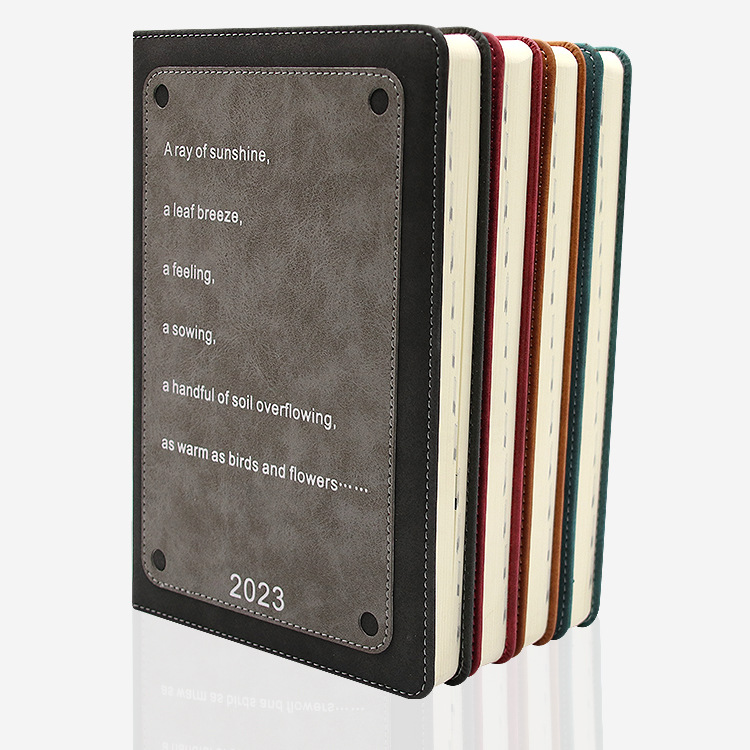 2023 Yalong Cross-border New Pattern Agenda A5 PU Cover Leather Notebook, Notepad Soft Leather Stationery Notes Application Scenario