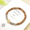 Chinese-style double-ring Barbie sandalwood smoke purple agate bracelet with Heart Sutra stacked text playing with Buddhist prayer beads, holding a girls' thin bracelet Application Scenario