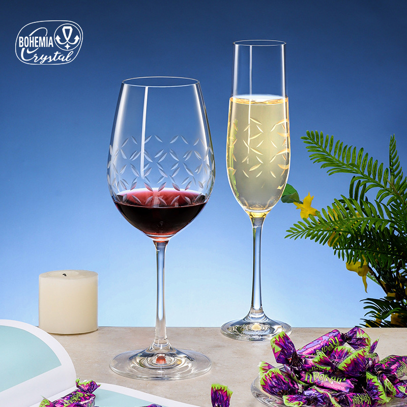 Czech Lexus imported lead-free crystal wine sets, Burgundy wine glass sets, home and catering bulk purchase