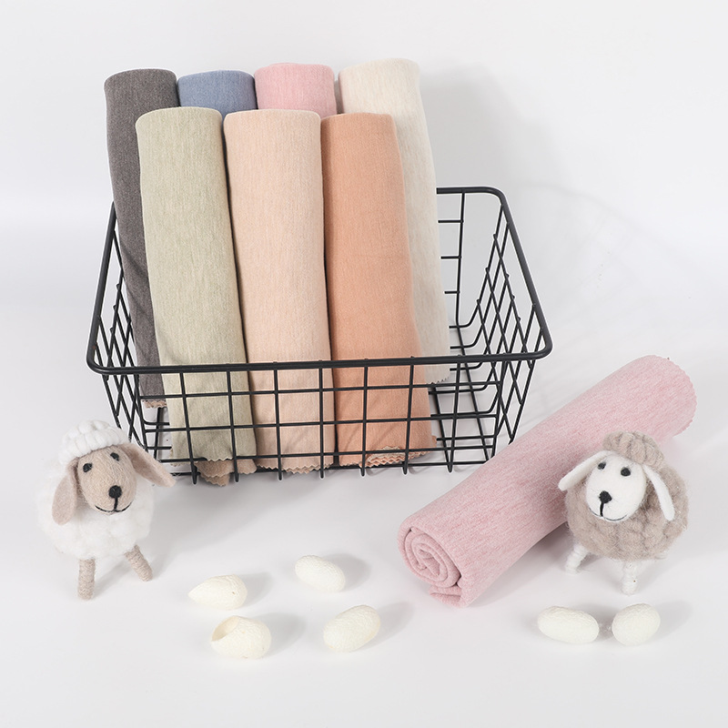 420g腈纶德绒面料加厚AB面德绒弹力面料秋冬保暖内衣打底衫面料细节图