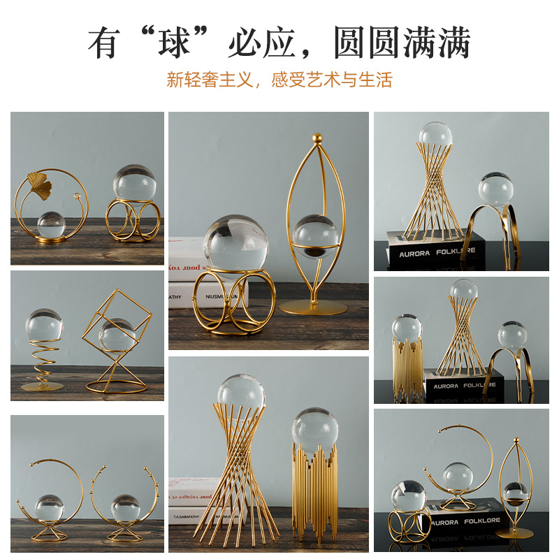 Wholesale of light luxury crystal ball handicrafts for home decoration, living room entrance, wine cabinet, office desk ornaments Application Scenario