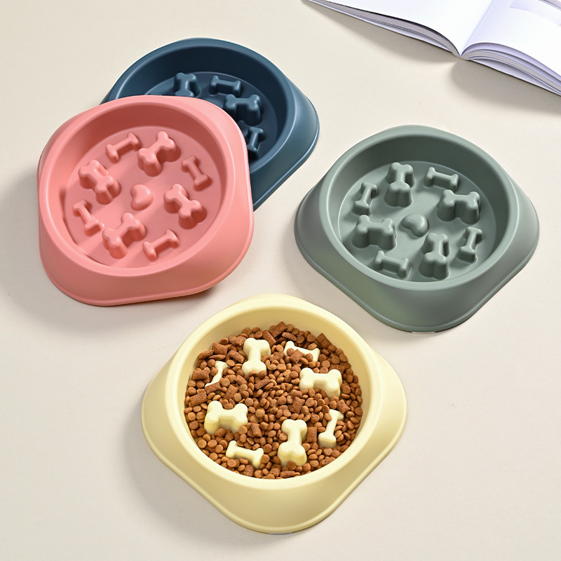 Rongka Pet Cross-border Pet cat and Dog anti-choking and anti-vomiting slow food Bowl, multi-color small and medium-sized dog easy to clean pet slow food bowl Specification image