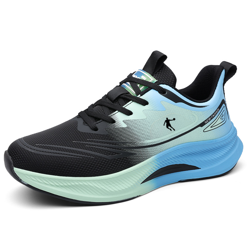 乔丹男鞋运动鞋2025秋冬新款皮面学生减震跑鞋软底男生跑步鞋白底实物图