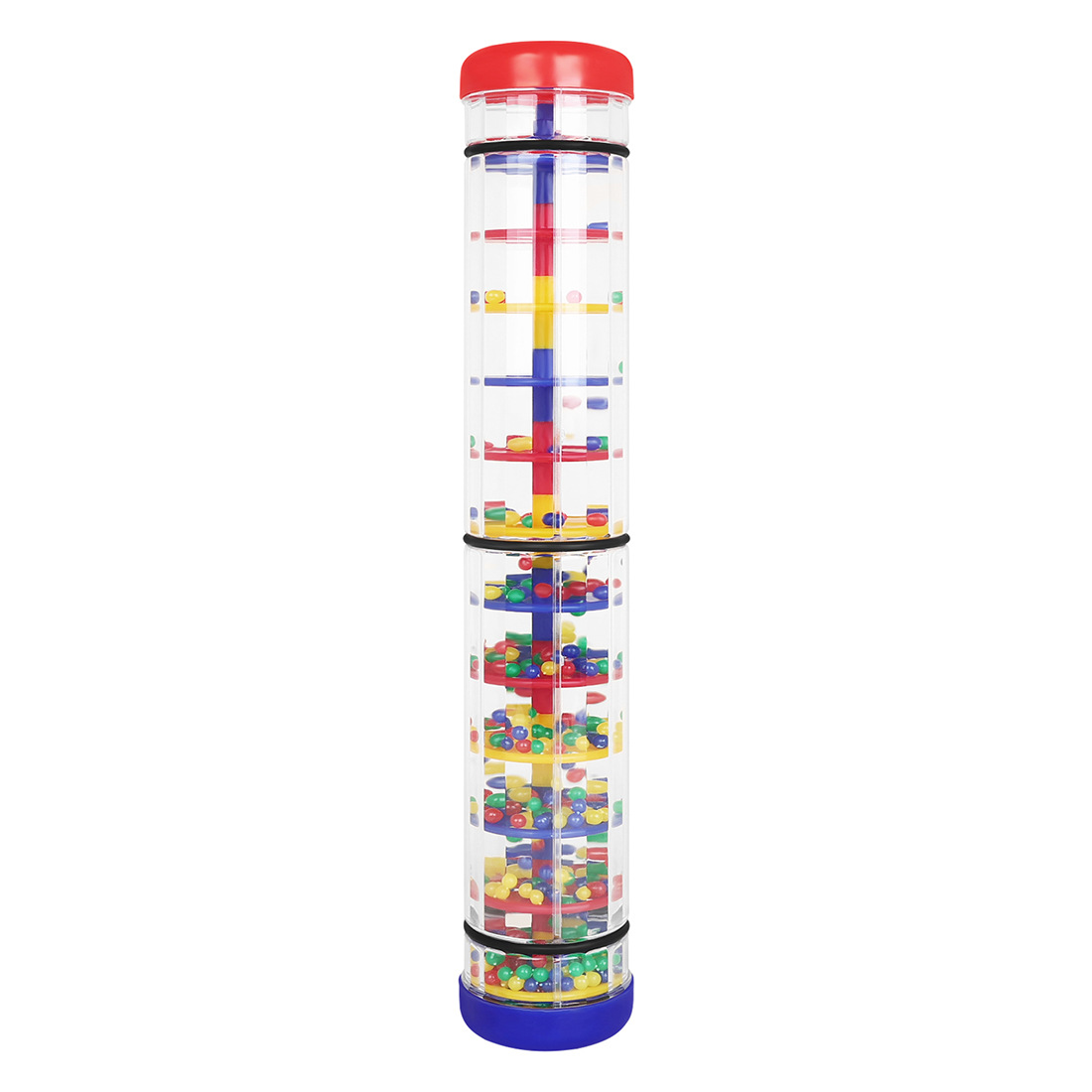 Cross-border three-section rain sound tube, Orff sand tube, sound tube, hand-cranked children's rain sound device, rainbow hourglass, rain sound simulator