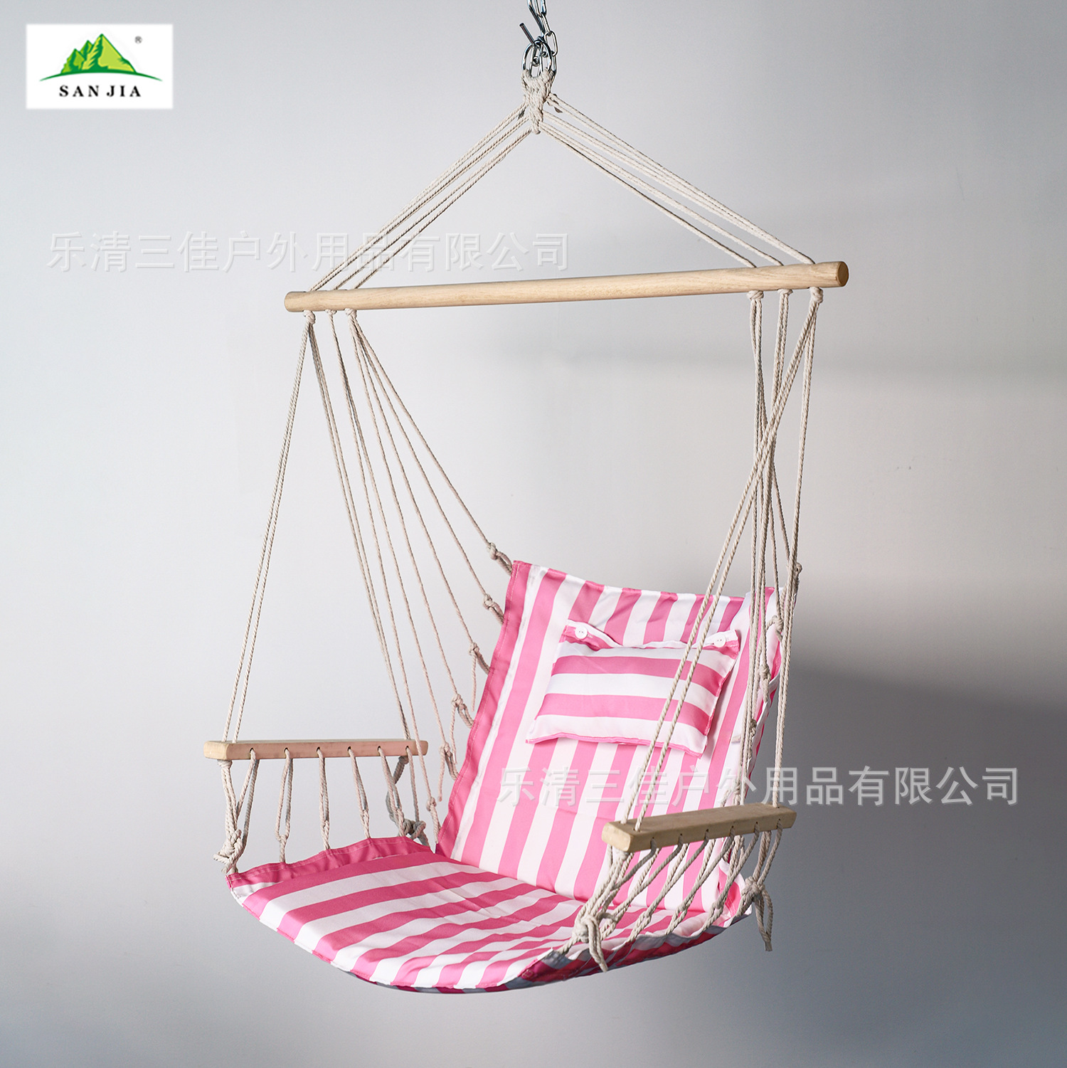 Wholesale of swing chairs, cotton rope cradles, indoor children's hanging baskets Specification image