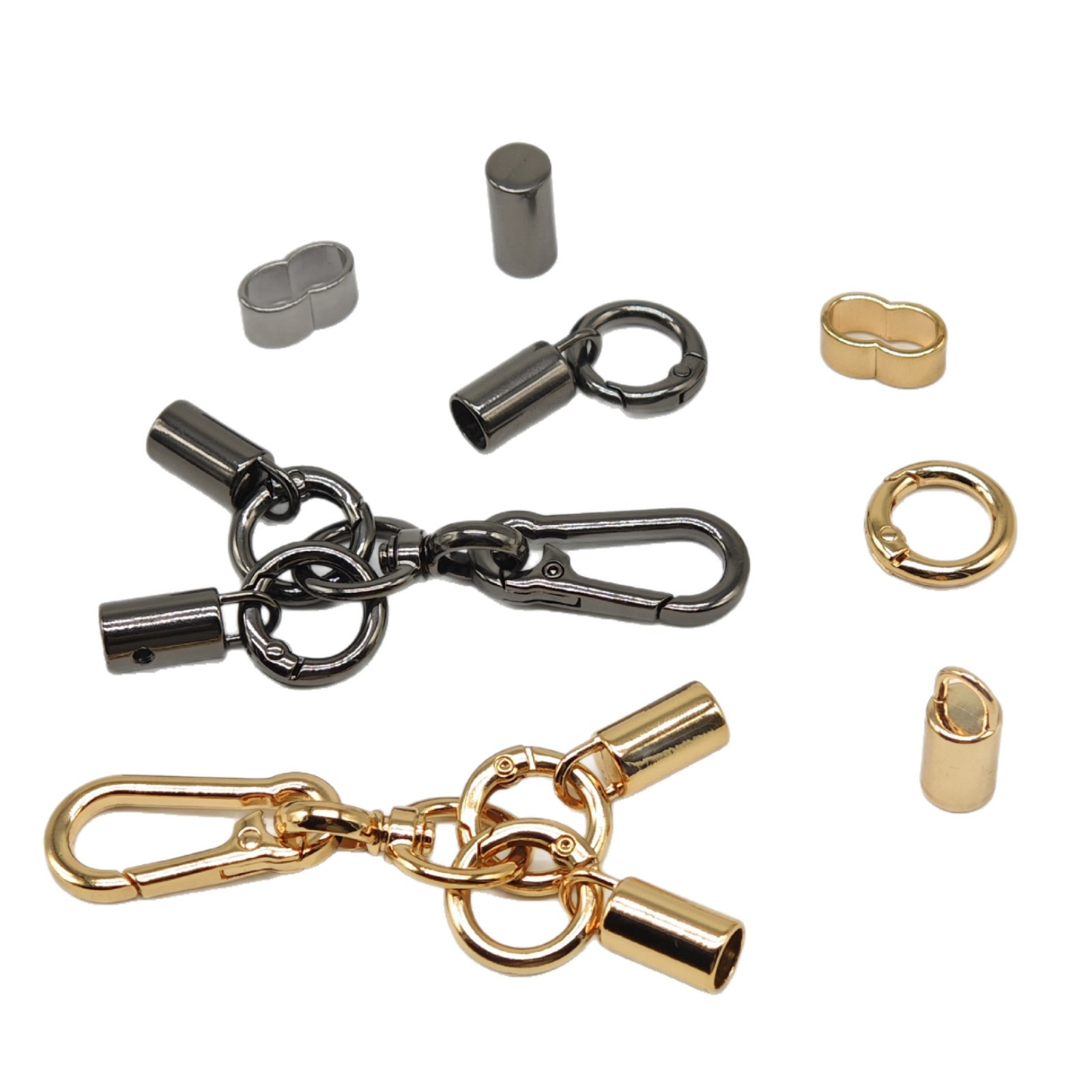 8mm zinc alloy mountain climbing hook buckle rope, clock, bucket, key, diy jewelry accessories, mobile phone lanyard set in stock Item Picture