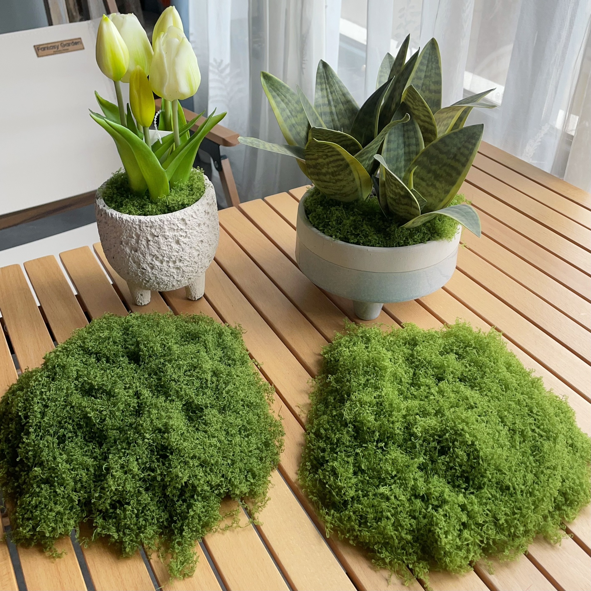 厂家直销仿真苔藓批发人造植毛青苔块 家居装饰毛石头橱窗假石头                              