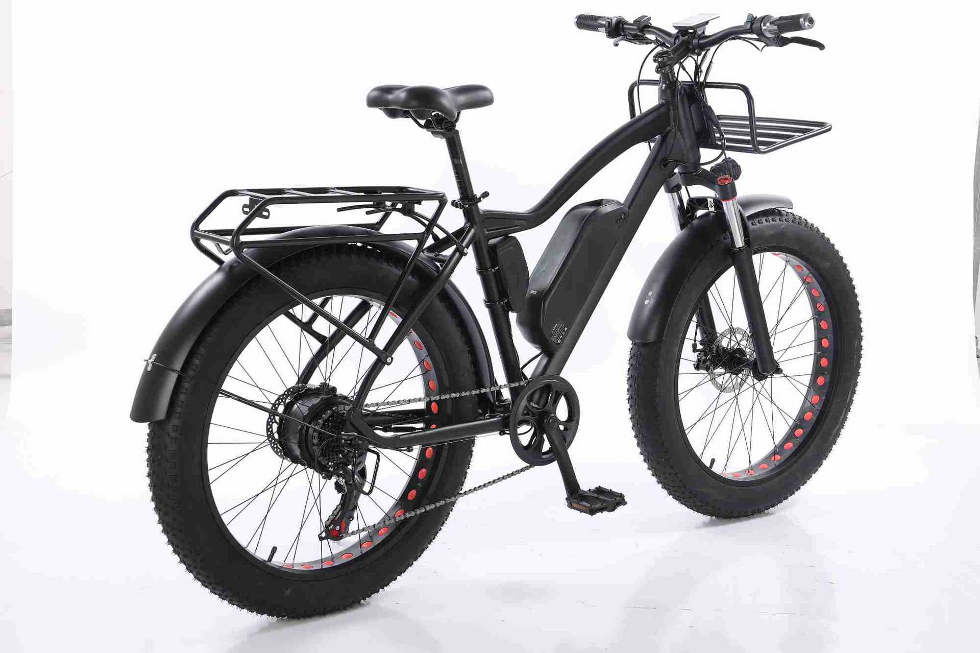 Snow lithium battery bicycles, adult variable-speed bicycles with baskets, rear shelves, mountain bikes, takeout power-assisted bicycles, electric bikes details Picture