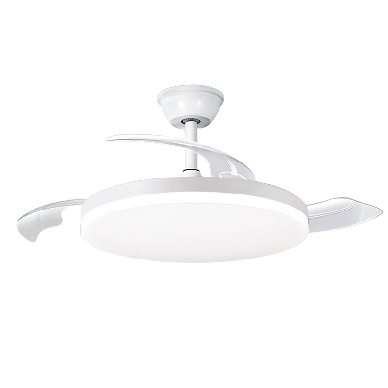 Lámpara de ventilador de espectro completo sala de estar dormitorio principal moderno simple ultrafino cuidado de los ojos comedor zhongshan lámpara ventilador de techo invisible Item Picture