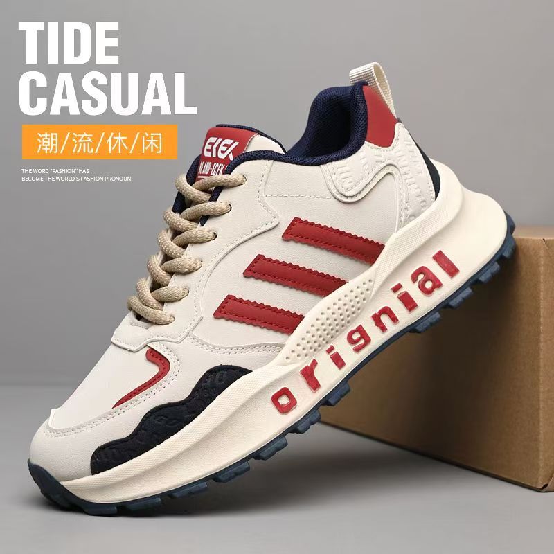 2025春秋季新款脚蹬男鞋厚底鞋子男士增高休闲百搭运动老爹男潮鞋