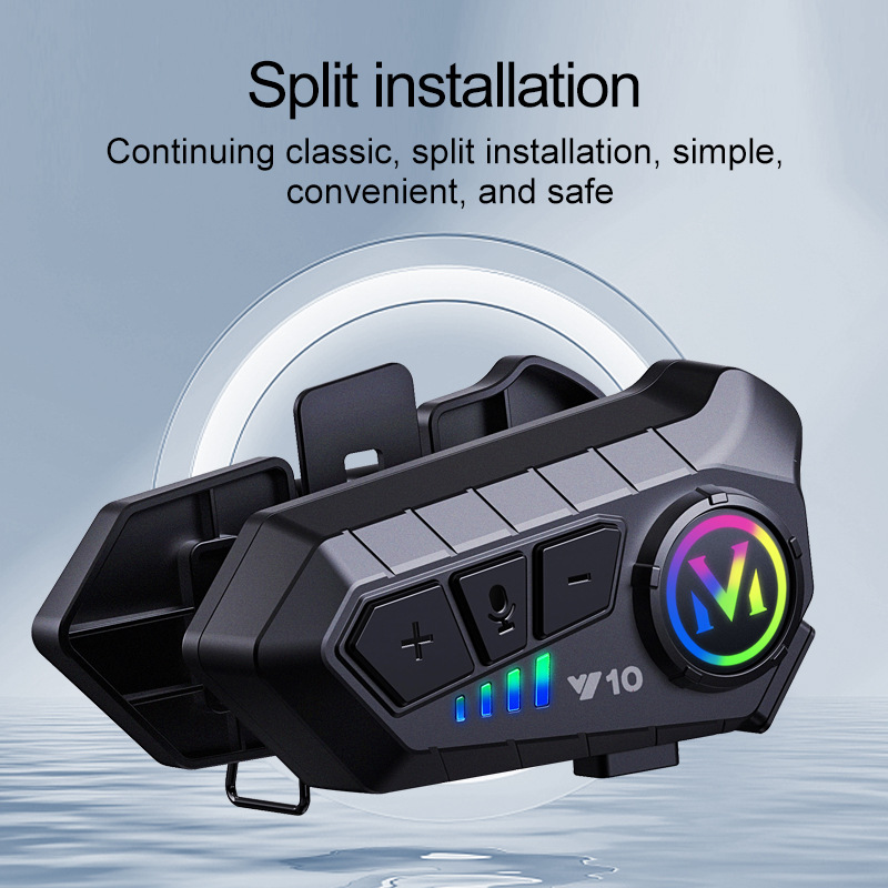 Y10-2X Cross-border bestseller Walkie-talkie Helmet Bluetooth Headphones 500-meter 2-person walkie-talkie smart voice helmet headphones Application Scenario