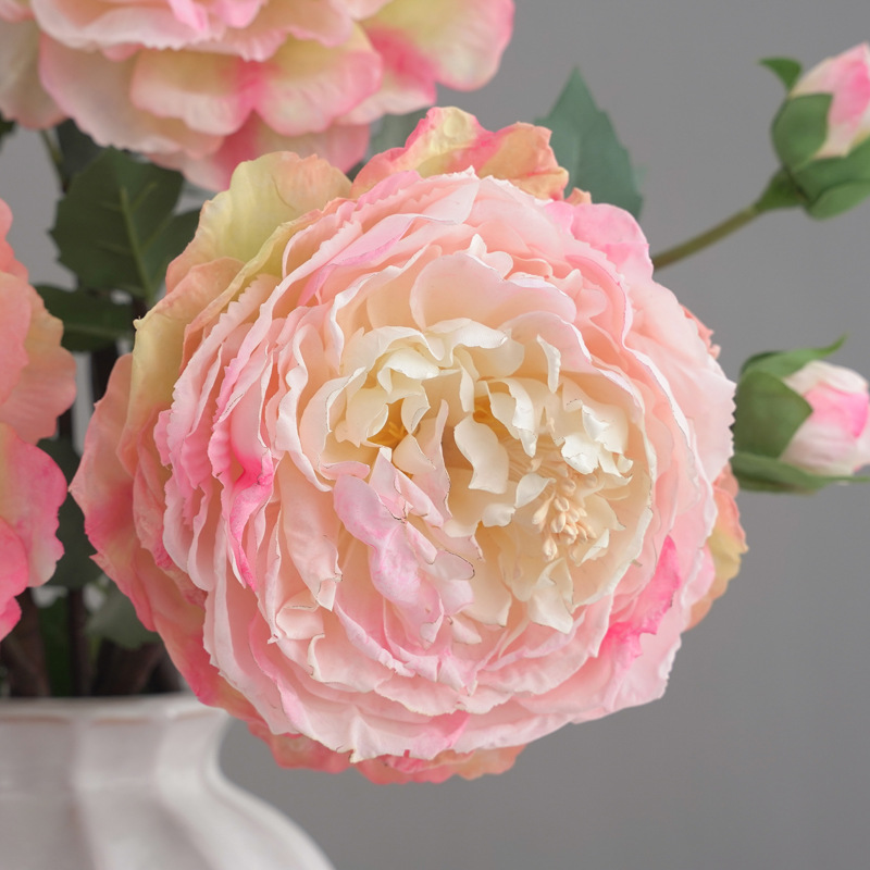 仿真花DIY发饰配件/假花/5朵塑膠花/仿真花/假花批发产品图