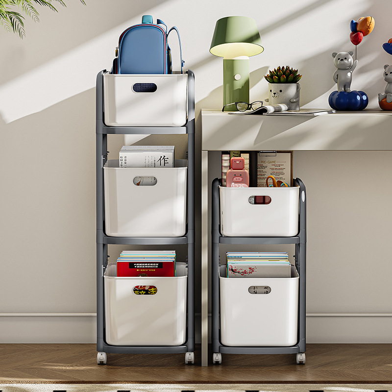 منضدة متنقلة متعددة الأغراض لحقائب الكتب المنزلية للطلبة، رفوف للوثائق المكتبية Specification image