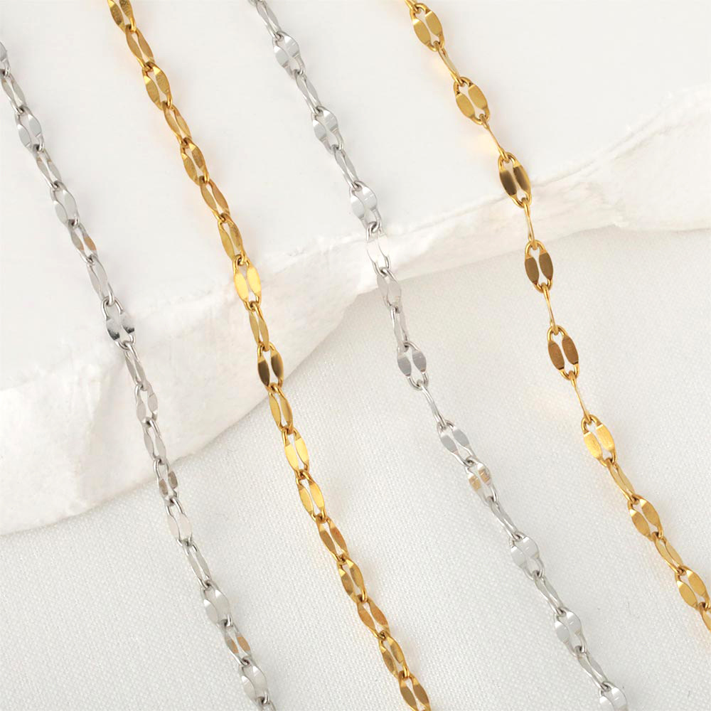 宏露热销简约嘴唇链散链尾链diy不锈钢延长链百搭吊坠配件批发