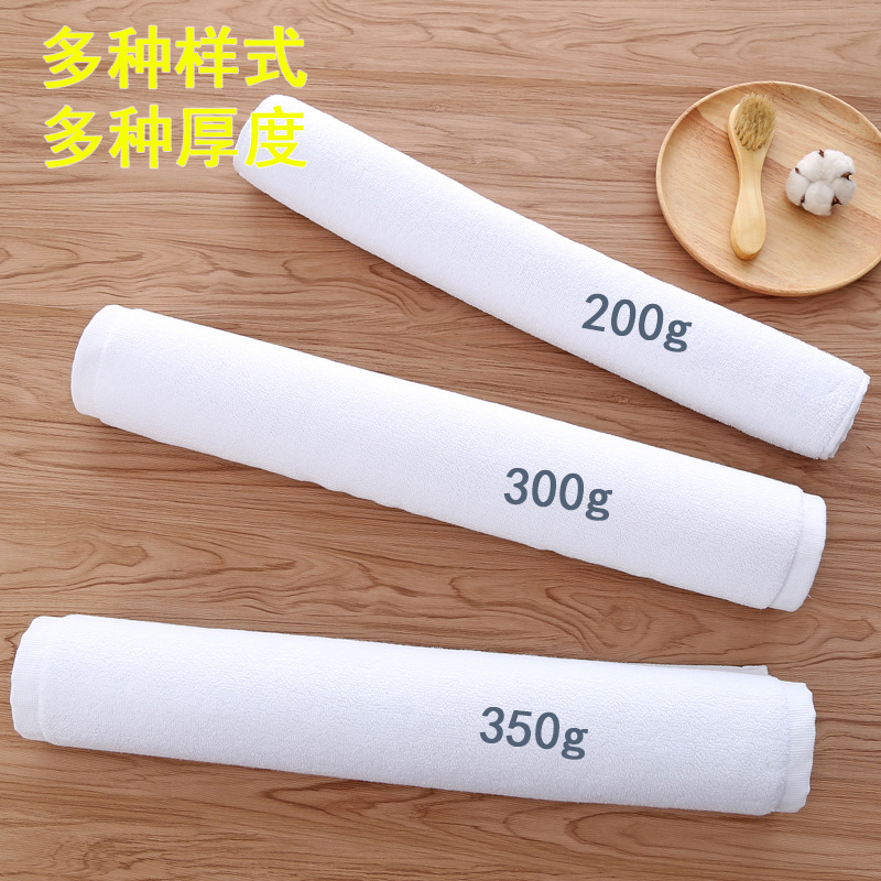 All-cotton hotel room bathroom anti-slip floor mat, pure cotton floor mat, white absorbent, thickened, 50*80 Specification image