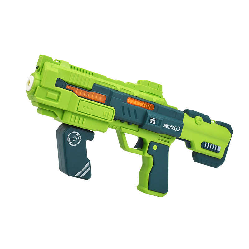 Cross-border children's space bubble gun toy, handheld fully automatic bubble dispensing, light and sound effect, electric Gatling bubble machine Item Picture