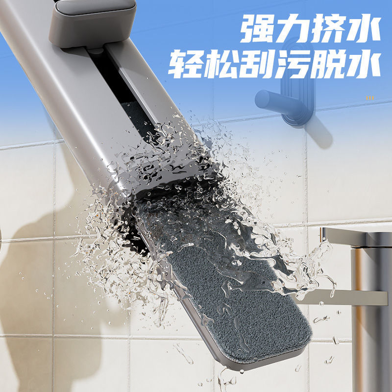 Cross-border manufacturer wholesale mini household lazy mop, desktop cleaning without dirty hands, rotating hand-wash flat mop Specification image