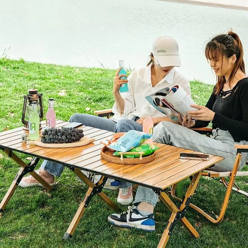 户外折叠桌椅蛋卷桌露营桌椅便携式野营野餐桌椅摆摊桌子装备套装产品图