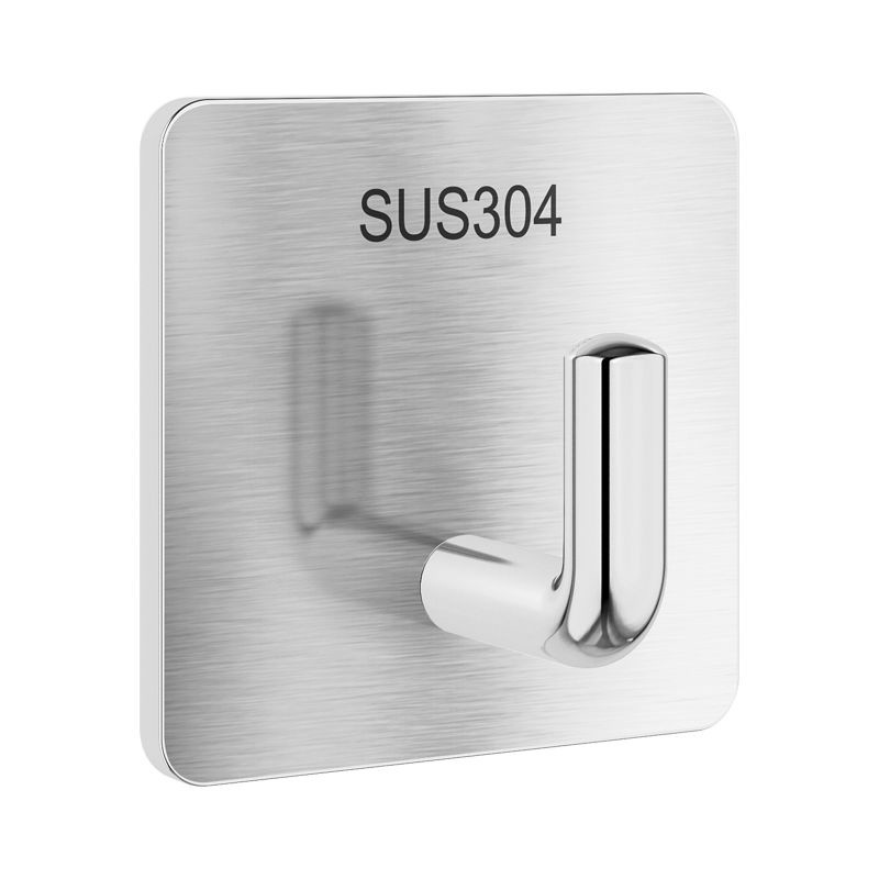 Gancho de acero inoxidable sin perforación fuerte portón de viscosa detrás gancho para colgar la ropa sala de estar cocina dormitorio almacenamiento de pared Item Picture