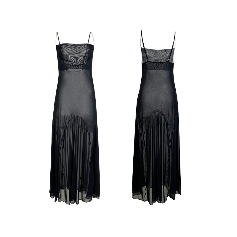 Cross-border best-selling French tulle nightgown, long, sweet and pure, see-through, multi-color sexy home wear supply 879 Item Picture