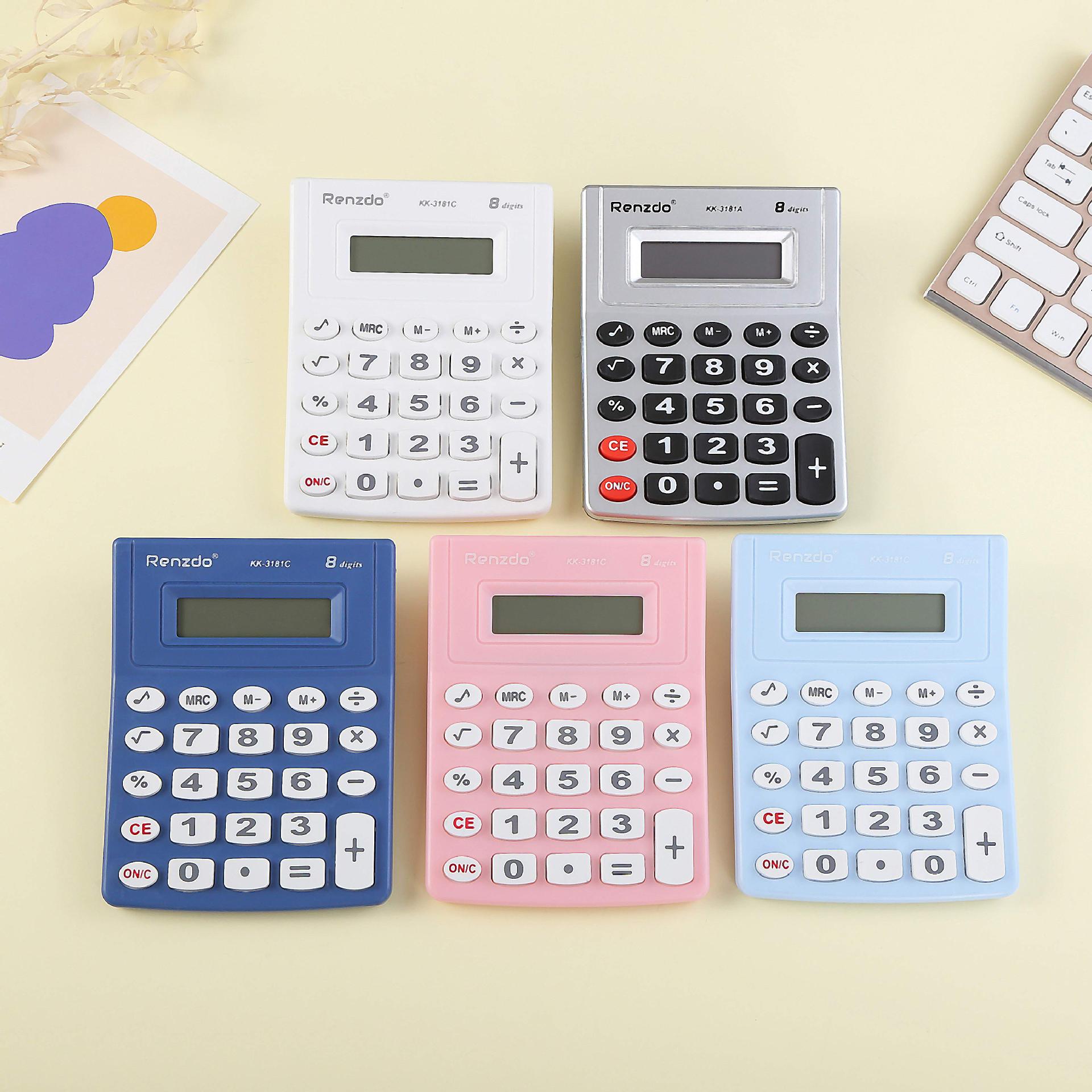 KK-3181A factory direct sale solid color 8-digit calculator, multi-functional office accounting calculator full figure
