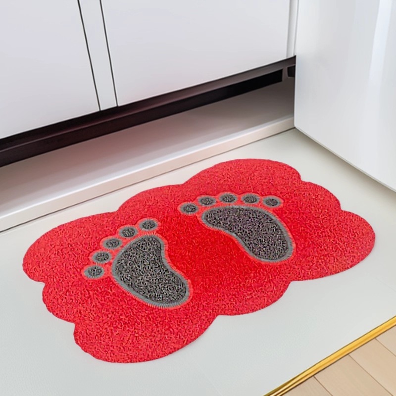 Alfombra de baño con hilera perfilada puerta de entrada de PVC alfombra de entrada alfombra antideslizante alfombra de pie alfombra de baño