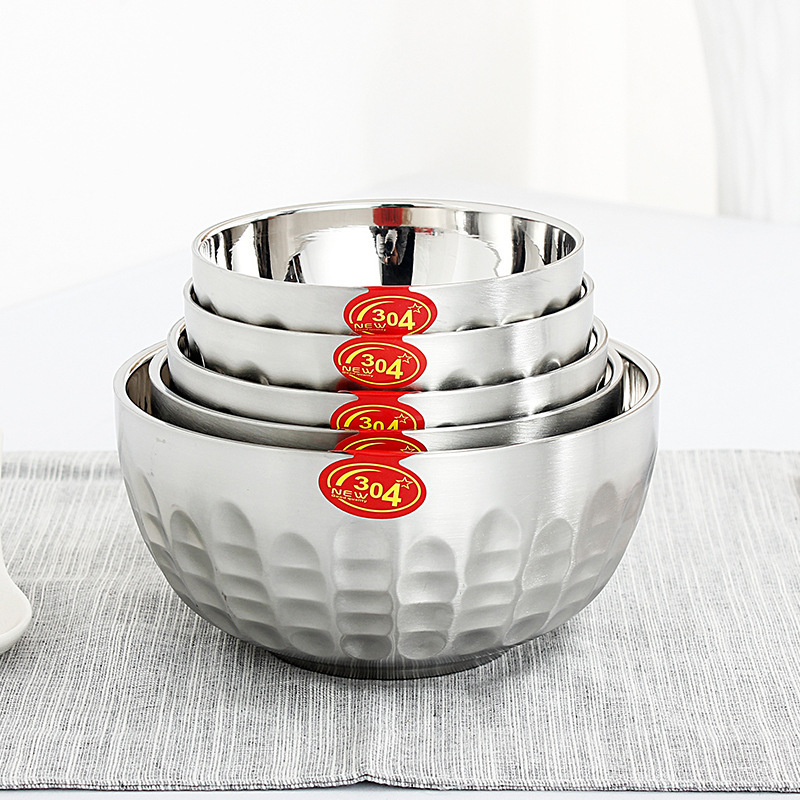 304 stainless steel bowl, family tableware bowl, creative travel portable chopsticks and spoons, picnic folding set rice bowl Specification image