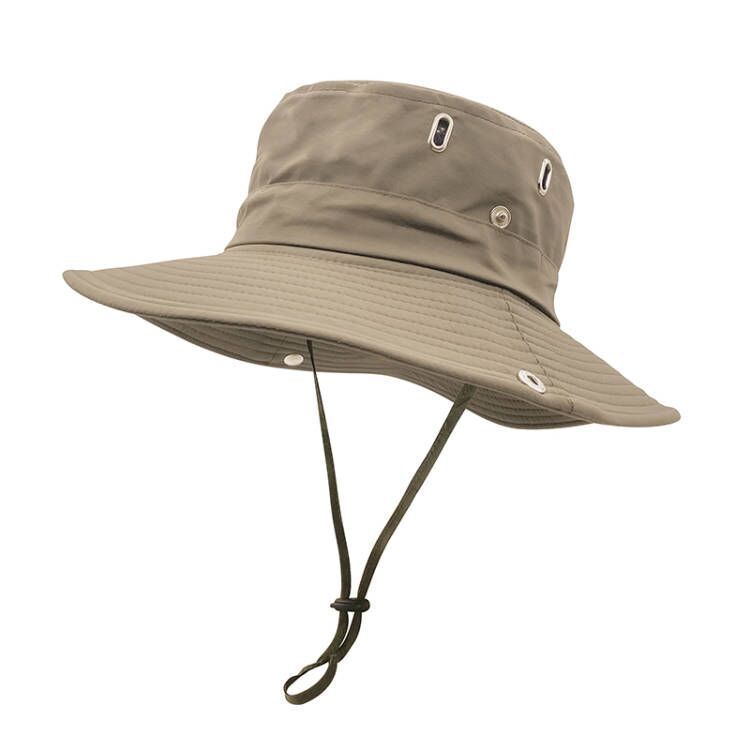 Western cowboy hat, female hot girl, outdoor mountain climbing and camping waterproof quick-drying fisherman hat, Japanese sunshade and sun protection hat, male Item Picture
