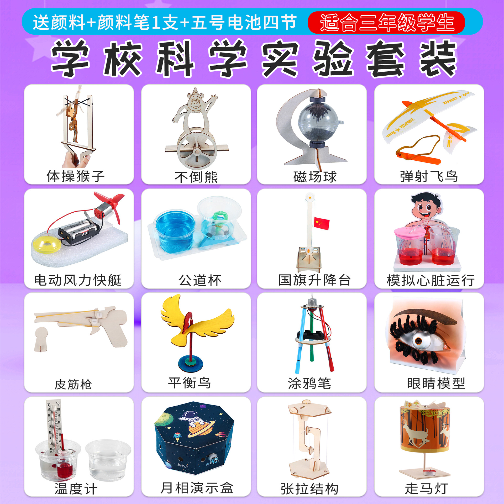 Student handcrafted assembly material kits, DIY science and technology small projects, physics science experiment sets, children's educational toys Application Scenario
